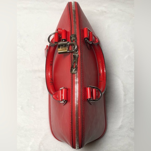 Louis Vuitton Red Epi Alma PM,C0A,Dust Bag,SilverLock/Keys/Strap;DateCode:SN1174 - Picture 17 of 17